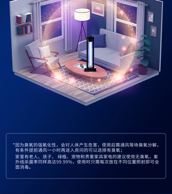 Désinfection de surface d'air de lampe germicide Uvc de grande puissance de 69 watts 70w
