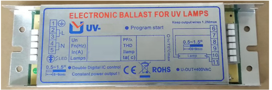 H forment le ballast électronique de lampe germicide pour les lampes UV 150W