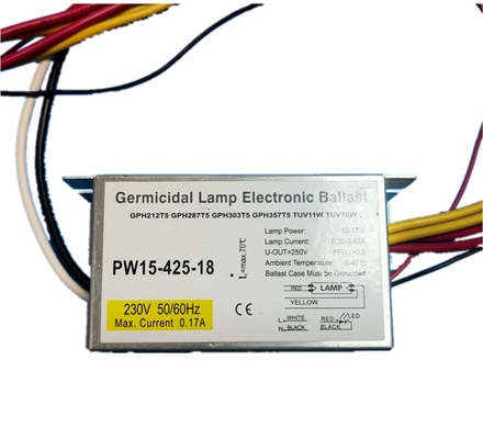 ballast électronique 220v - 240v de lampe UV du fer 15w pour la désinfection UV-C