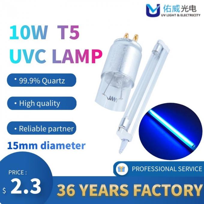 tube de stérilisation mené UV ultra-violet T5 10W 15W 20W 30W 40W 1 d'ampoule de désinfection de lumières de lampe de double tuyau droit UV de côté